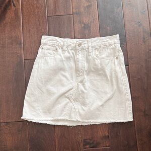 J. Crew Cream Denim Skirt